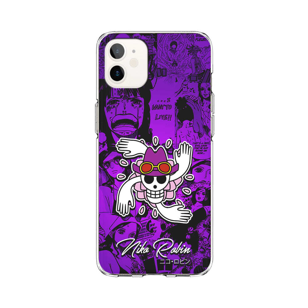 One Piece Robin Comic iPhone 12 Mini Case-Phone Case-Clear Soft Case-Altracase