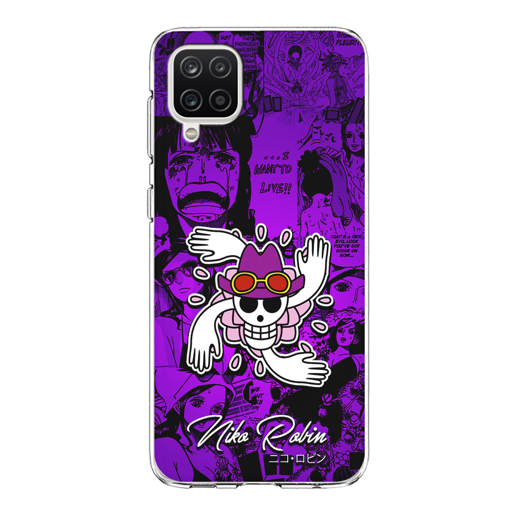 One Piece Robin Comic Samsung Galaxy A12 Case-Phone Case-Clear Soft Case-Altracase