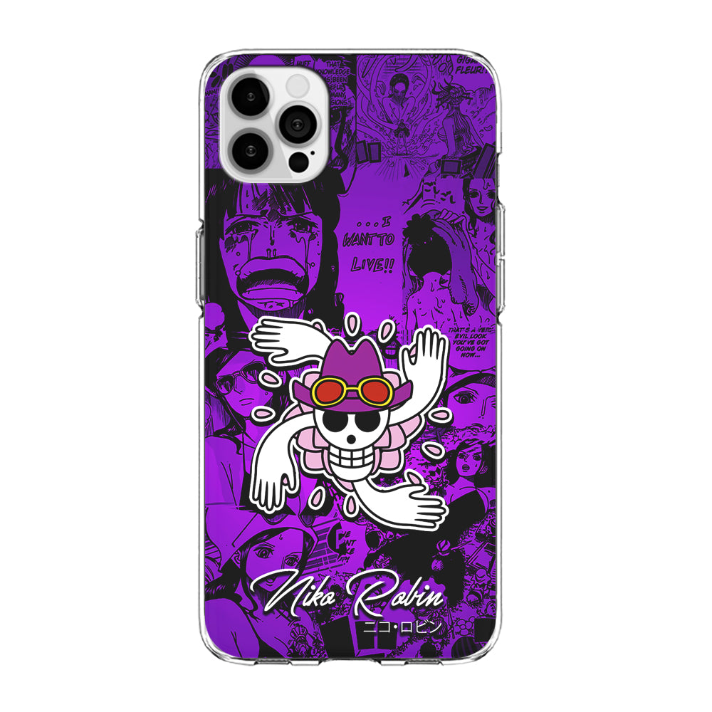 One Piece Robin Comic iPhone 15 Pro Max Case-Phone Case-Clear Soft Case-Altracase
