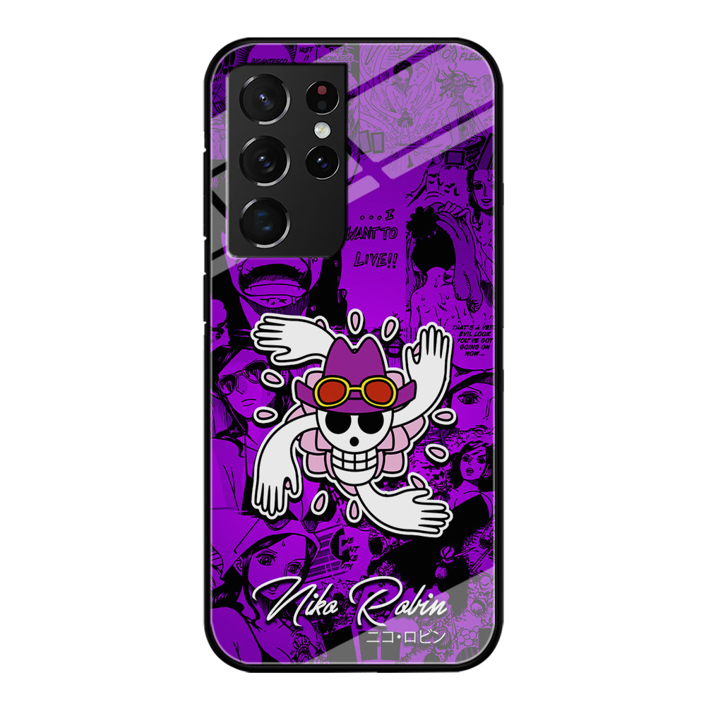 One Piece Robin Comic Samsung Galaxy S21 Ultra Case-Phone Case-Tempered Glass Case-Altracase