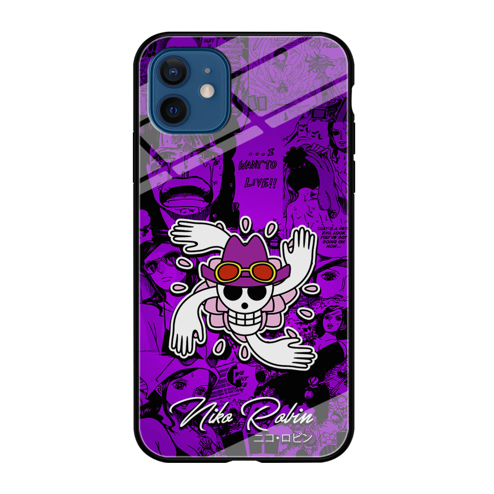 One Piece Robin Comic iPhone 12 Case-Phone Case-Tempered Glass Case-Altracase