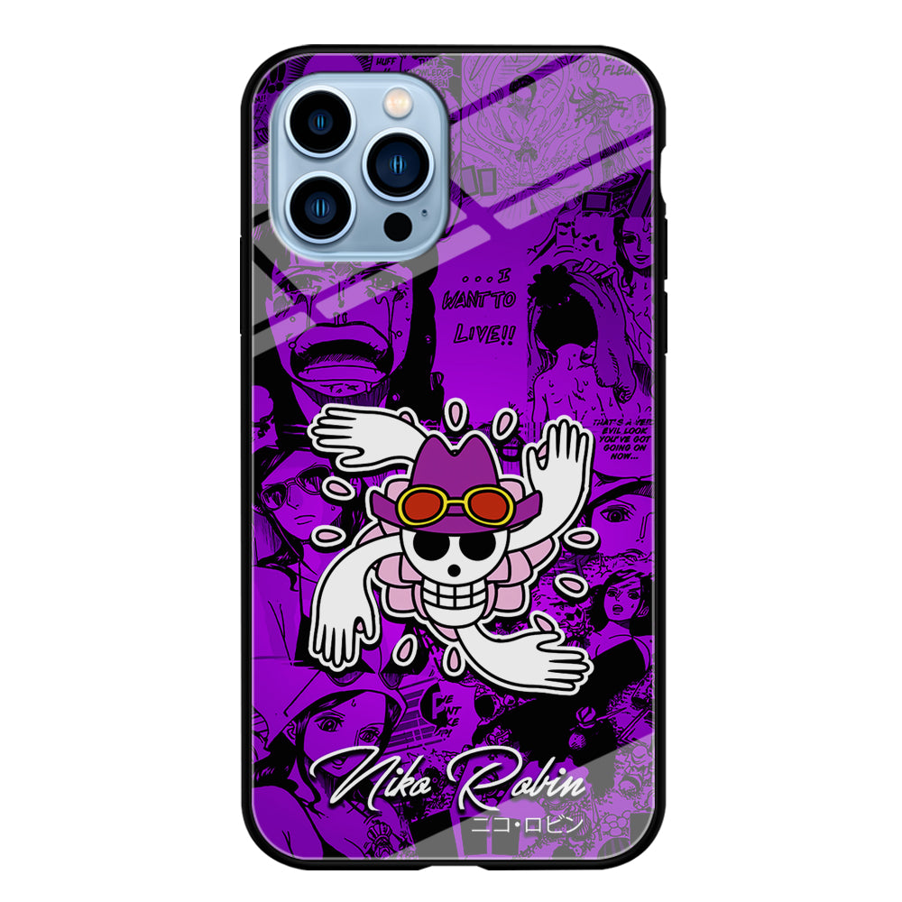 One Piece Robin Comic iPhone 15 Pro Max Case-Phone Case-Tempered Glass Case-Altracase