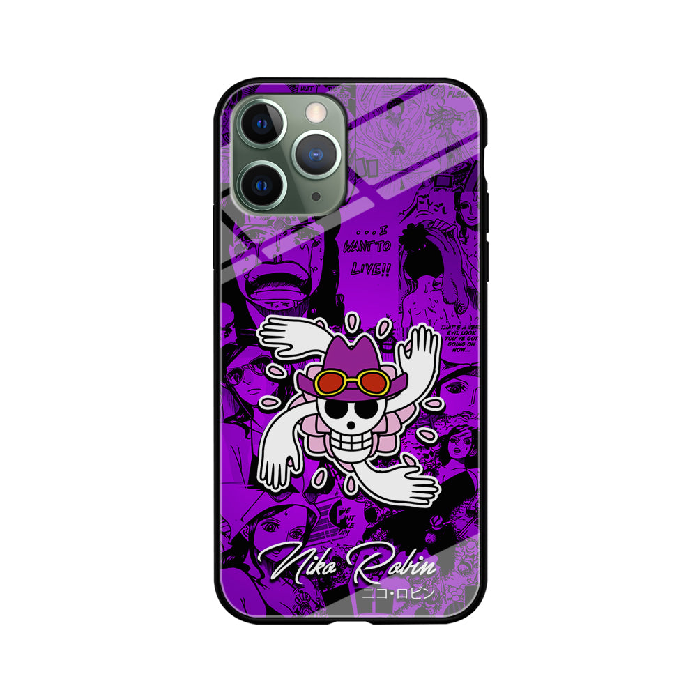 One Piece Robin Comic iPhone 11 Pro Max Case-Phone Case-Tempered Glass Case-Altracase
