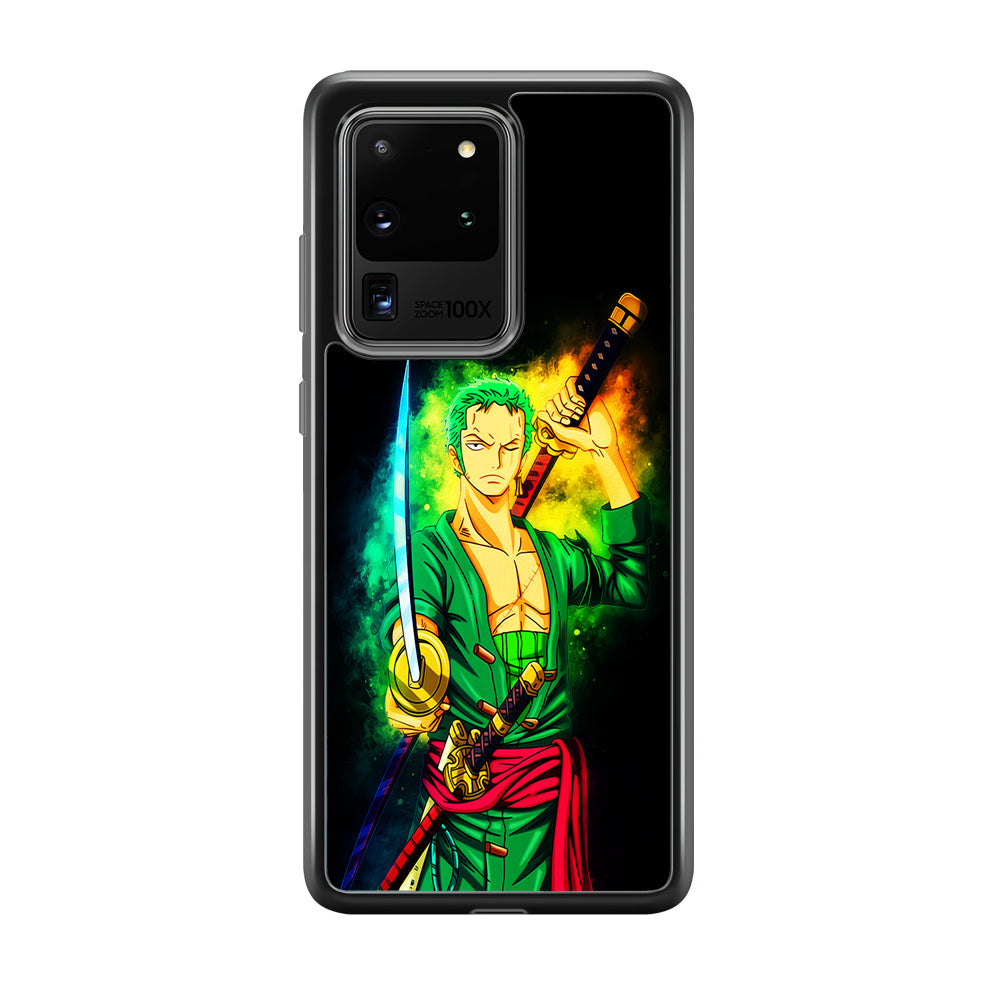 One Piece Roronoa Zoro Art Samsung Galaxy S20 Ultra Case-Phone Case-Tempered Glass Case-Altracase