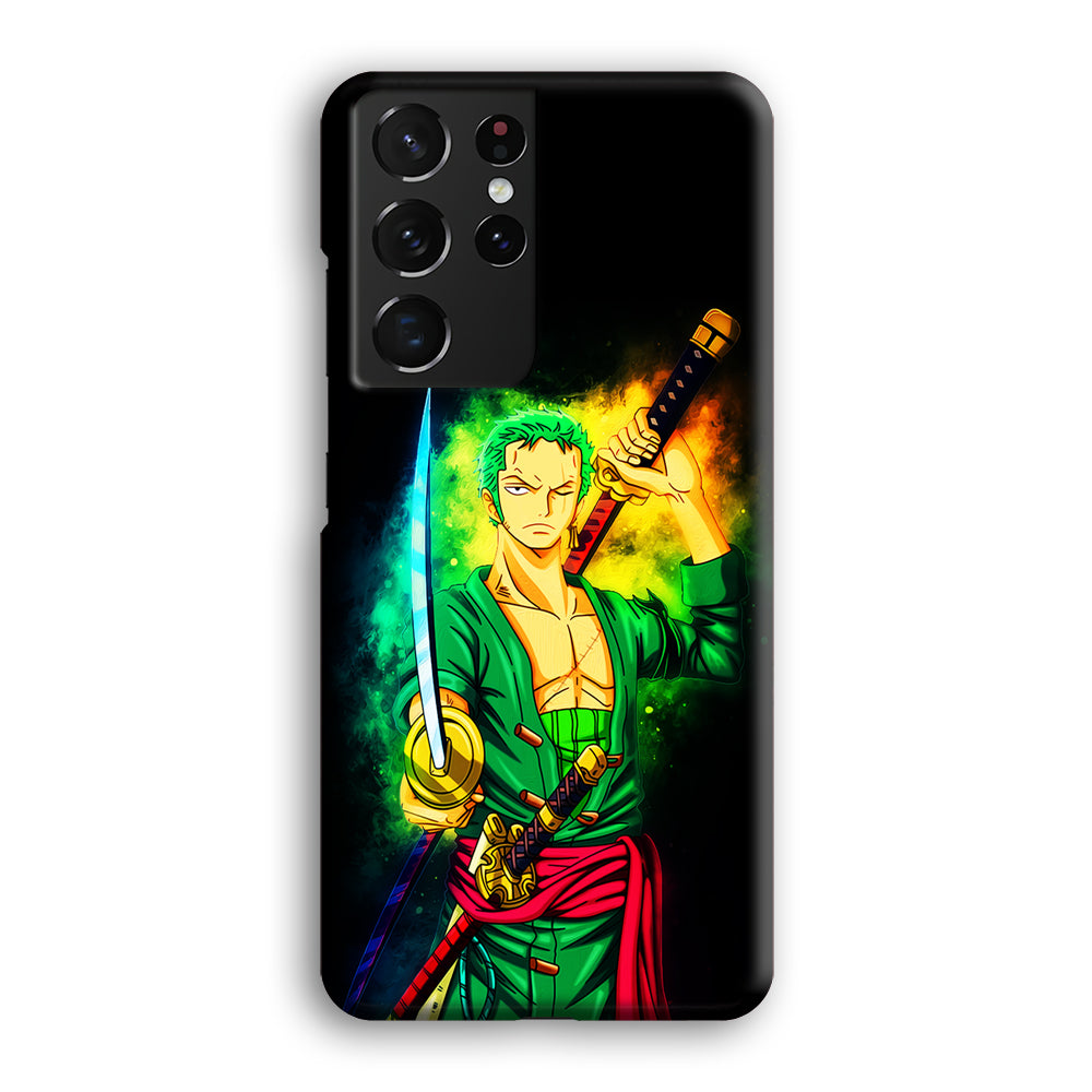 One Piece Roronoa Zoro Art Samsung Galaxy S21 Ultra Case-Phone Case-3D Case-Altracase
