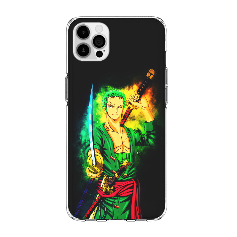 One Piece Roronoa Zoro Art iPhone 15 Pro Max Case-Phone Case-Clear Soft Case-Altracase