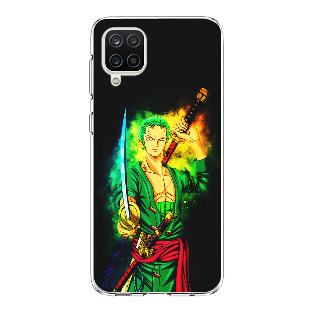 One Piece Roronoa Zoro Art Samsung Galaxy A12 Case-Phone Case-Clear Soft Case-Altracase