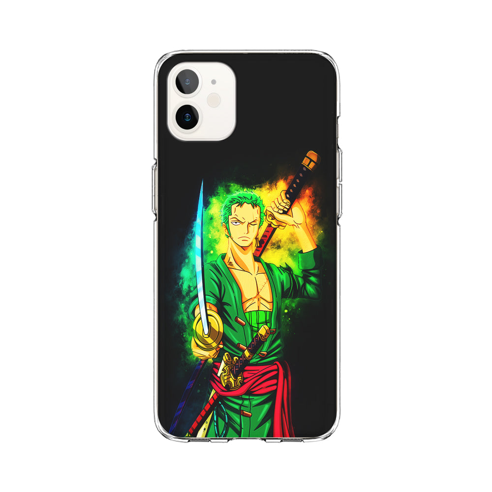 One Piece Roronoa Zoro Art iPhone 11 Case-Phone Case-Clear Soft Case-Altracase