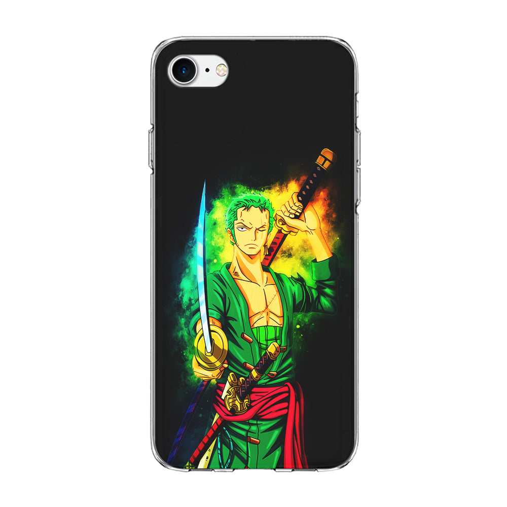 One Piece Roronoa Zoro Art iPhone SE 2020 Case-Phone Case-Clear Soft Case-Altracase