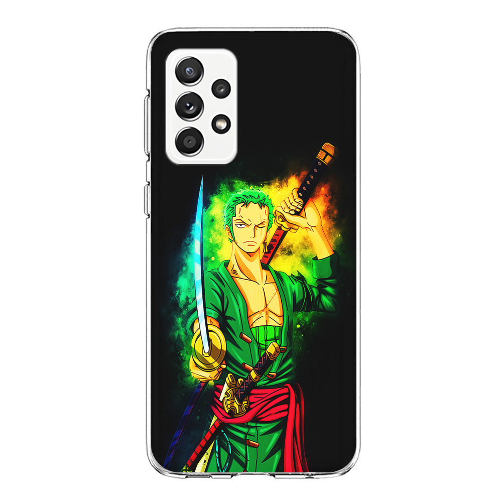 One Piece Roronoa Zoro Art Samsung Galaxy A52 Case-Phone Case-Clear Soft Case-Altracase