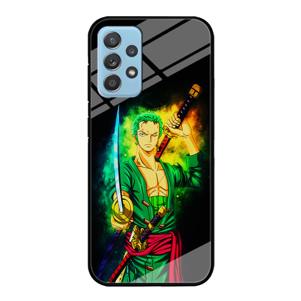 One Piece Roronoa Zoro Art Samsung Galaxy A72 Case-Phone Case-Tempered Glass Case-Altracase