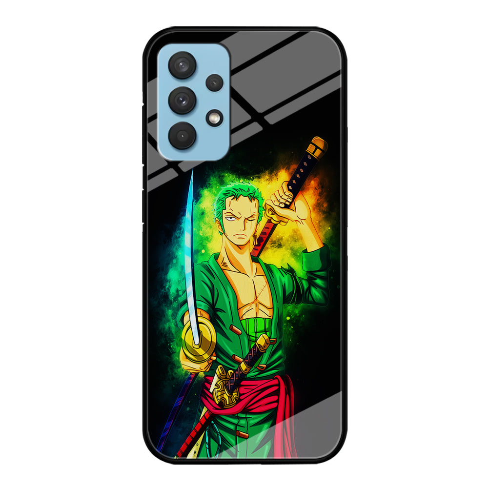 One Piece Roronoa Zoro Art Samsung Galaxy A32 Case-Phone Case-Tempered Glass Case-Altracase