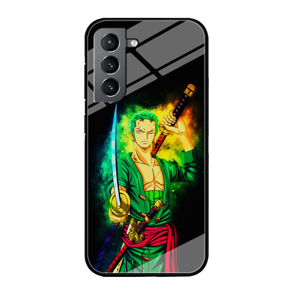 One Piece Roronoa Zoro Art Samsung Galaxy S23 Plus Case-Phone Case-Tempered Glass Case-Altracase