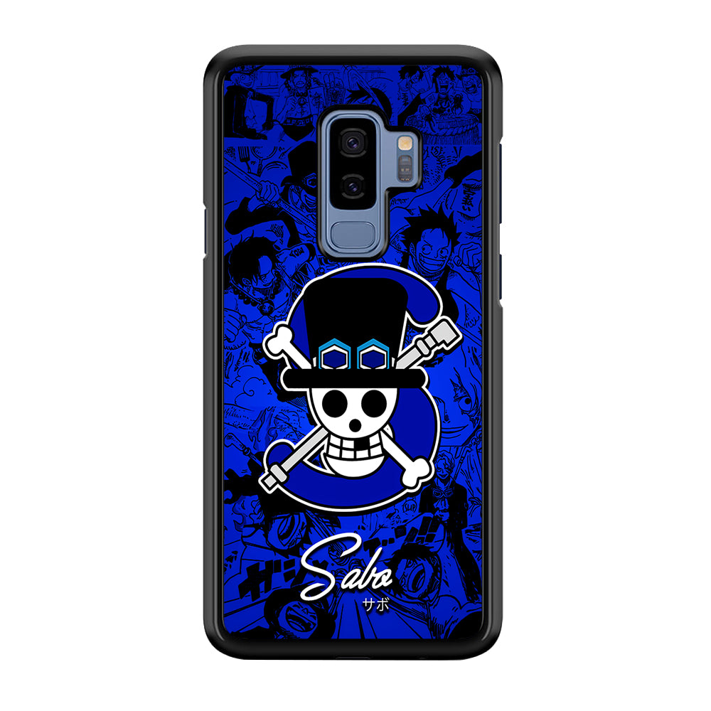 One Piece Sabo Logo Comic Samsung Galaxy S9 Plus Case-Phone Case-Rubber Black (2D Case)-Altracase