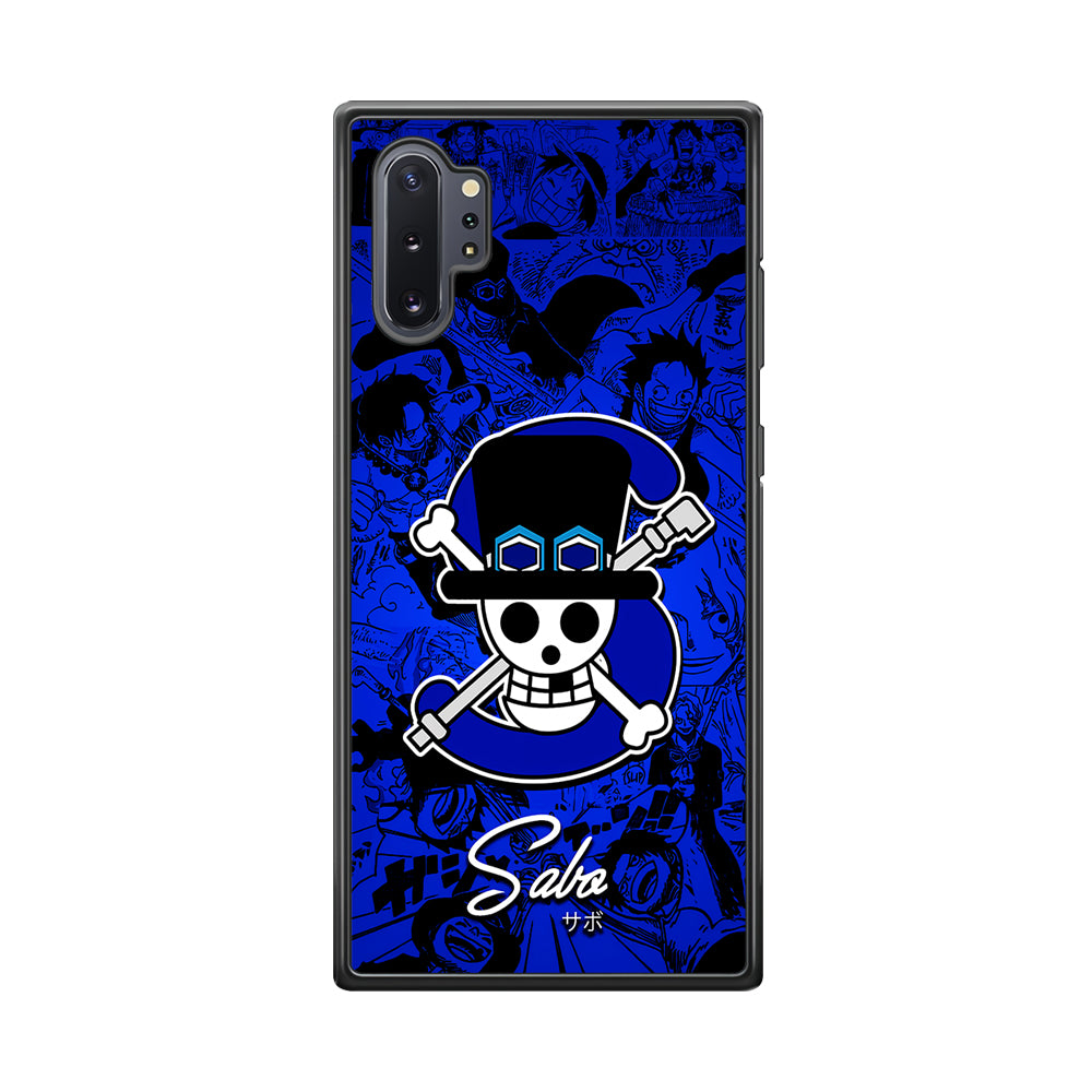 One Piece Sabo Logo Comic Samsung Galaxy Note 10 Plus Case-Phone Case-Rubber Black (2D Case)-Altracase