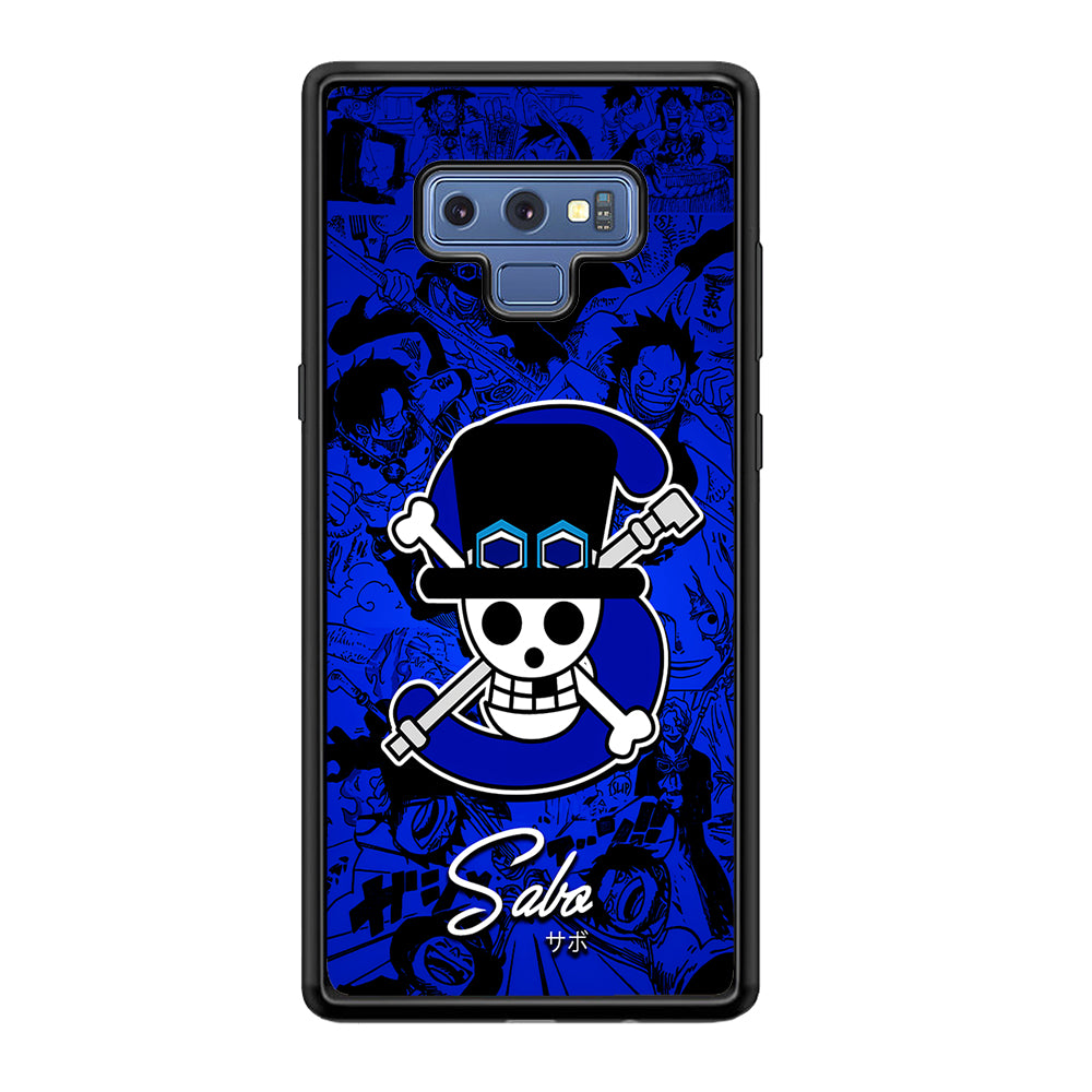 One Piece Sabo Logo Comic Samsung Galaxy Note 9 Case-Phone Case-Rubber Black (2D Case)-Altracase