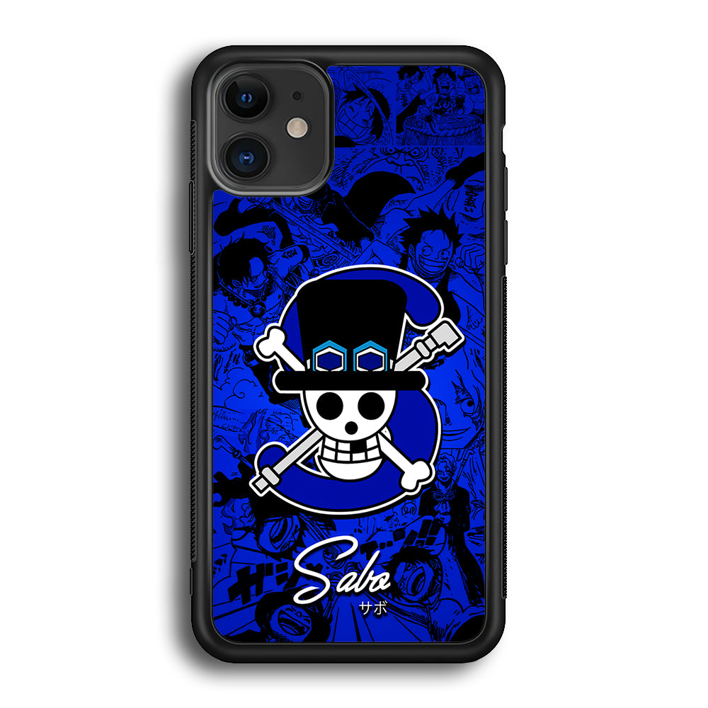 One Piece Sabo Logo Comic iPhone 12 Mini Case-Phone Case-Rubber Black (2D Case)-Altracase