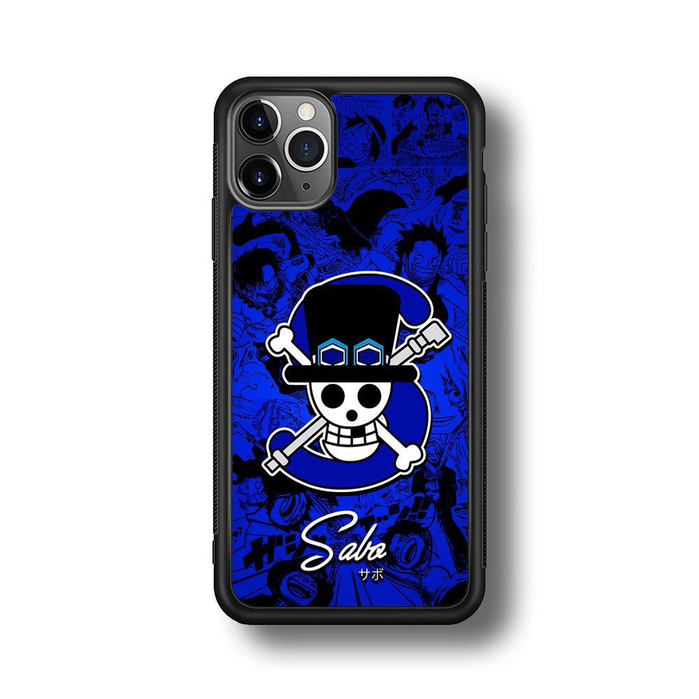 One Piece Sanji Logo Comic iPhone 11 Pro Max Case-Phone Case-Rubber Black (2D Case)-Altracase
