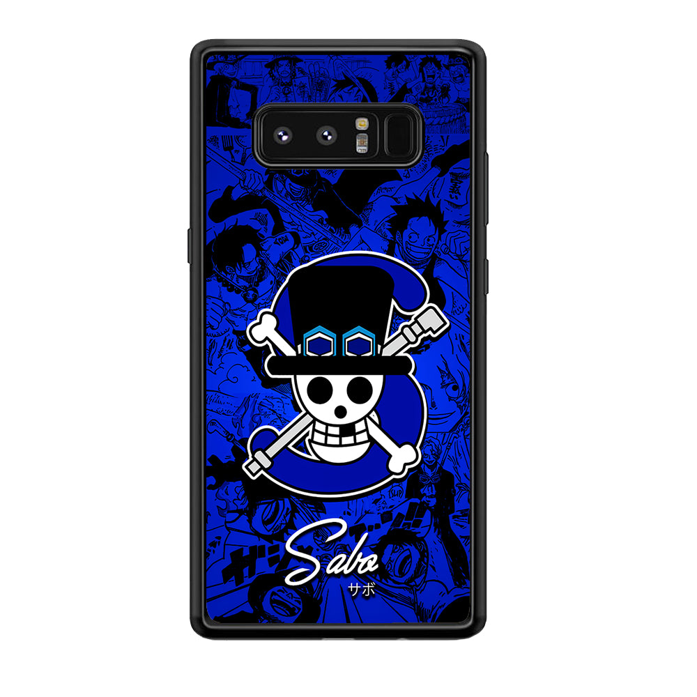 One Piece Sabo Logo Comic Samsung Galaxy Note 8 Case-Phone Case-Rubber Black (2D Case)-Altracase