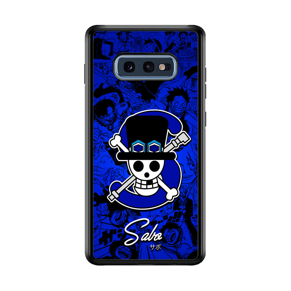 One Piece Sabo Logo Comic Samsung Galaxy S10E Case-Phone Case-Rubber Black (2D Case)-Altracase