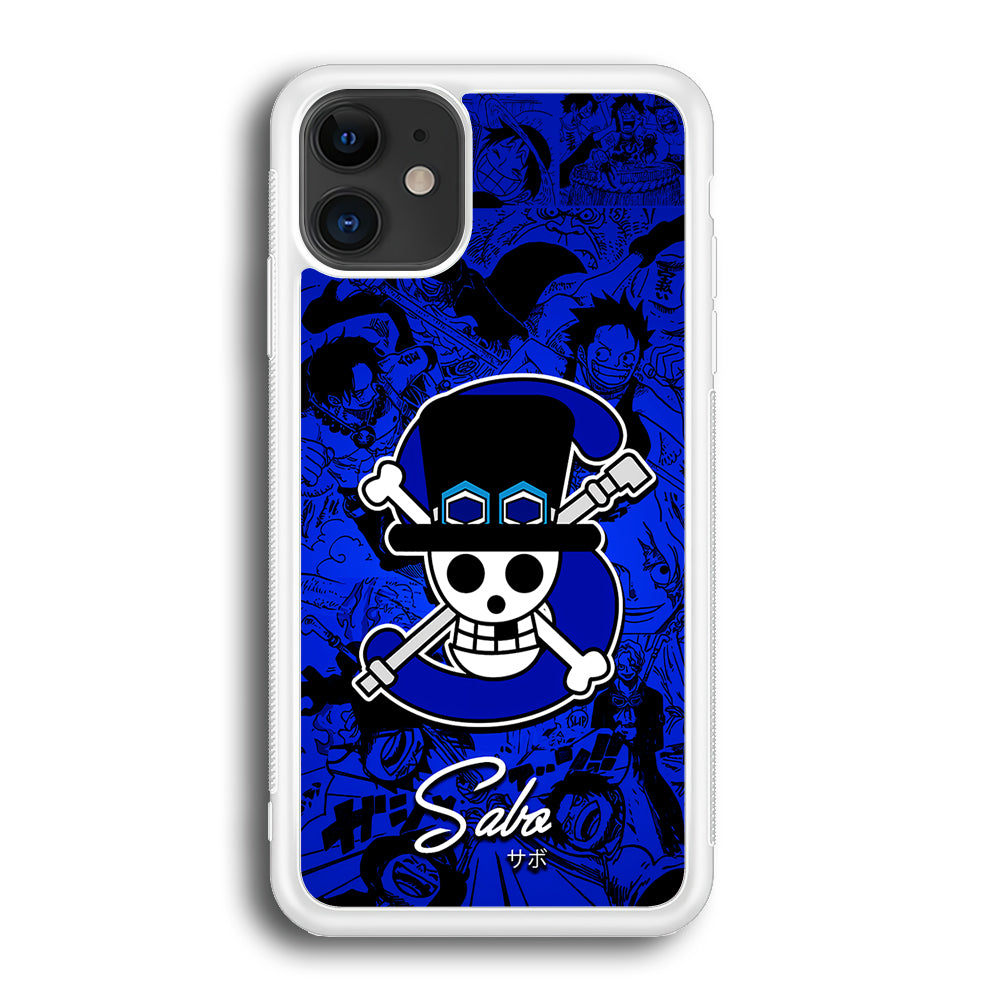 One Piece Sabo Logo Comic iPhone 12 Mini Case-Phone Case-Rubber White (2D Case)-Altracase