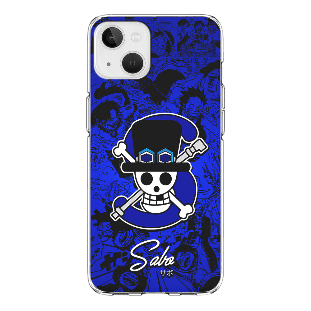 One Piece Sabo Logo Comic iPhone 15 Plus Case-Phone Case-Clear Soft Case-Altracase