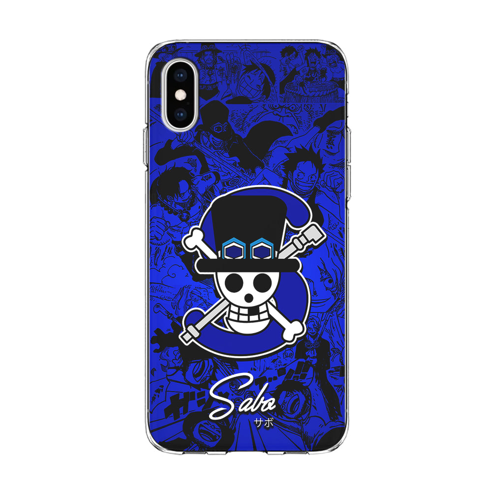 One Piece Sabo Logo Comic iPhone Xs Case-Phone Case-Clear Soft Case-Altracase