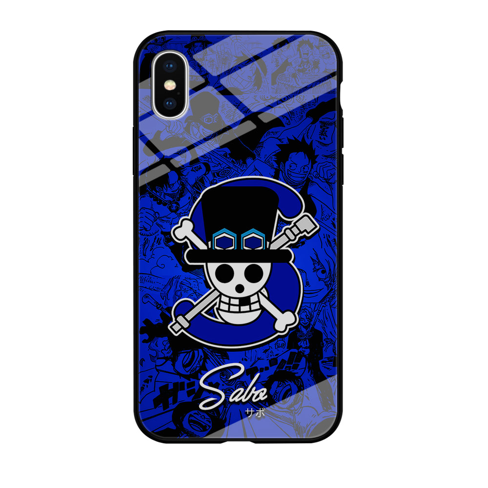 One Piece Sabo Logo Comic iPhone Xs Case-Phone Case-Tempered Glass Case-Altracase