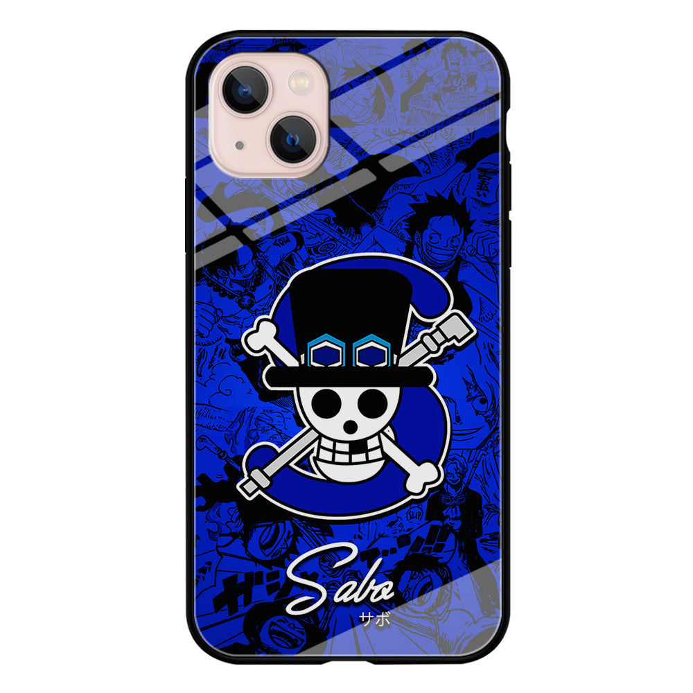 One Piece Sabo Logo Comic iPhone 14 Plus Case-Phone Case-Tempered Glass Case-Altracase