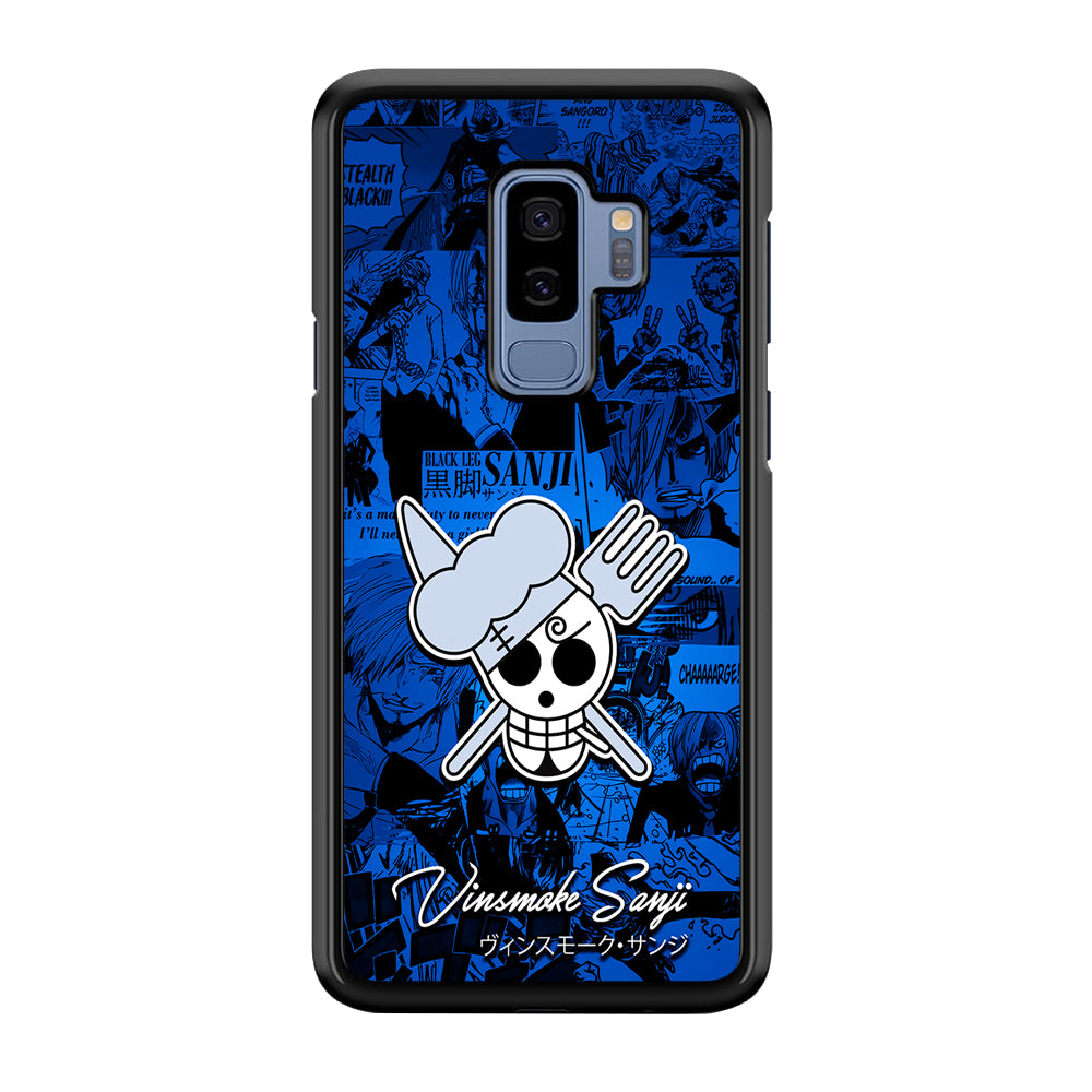 One Piece Sanji Logo Comic Samsung Galaxy S9 Plus Case-Phone Case-Rubber Black (2D Case)-Altracase