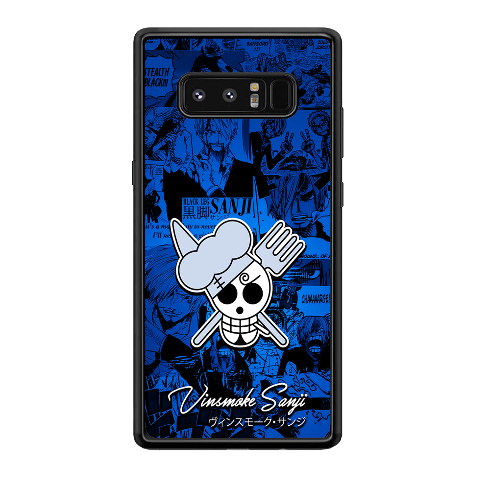 One Piece Sanji Logo Comic Samsung Galaxy Note 8 Case-Phone Case-Tempered Glass Case-Altracase