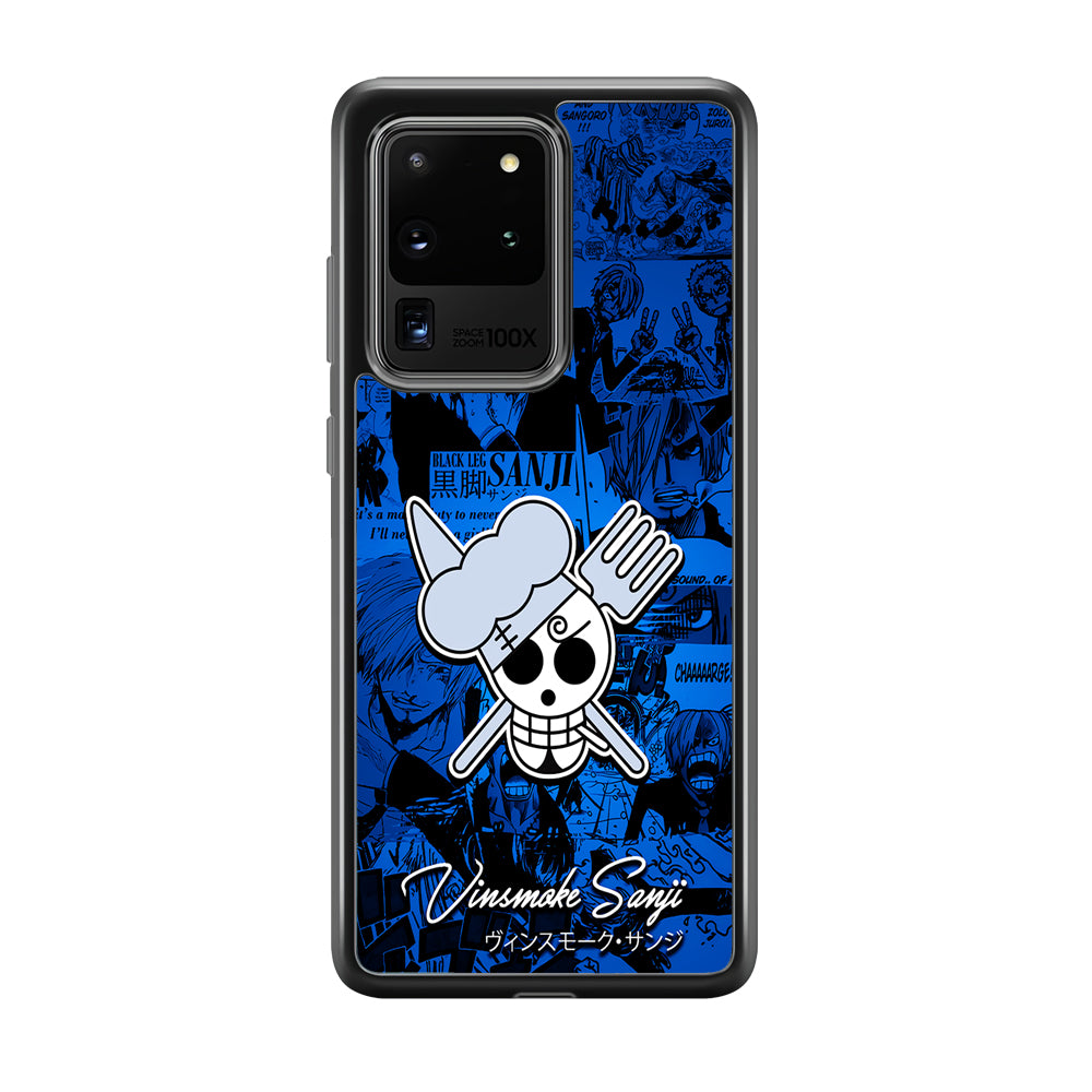 One Piece Sanji Logo Comic Samsung Galaxy S20 Ultra Case-Phone Case-Tempered Glass Case-Altracase