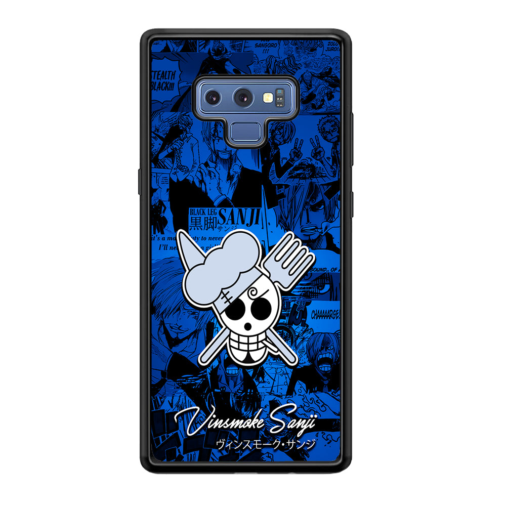 One Piece Sanji Logo Comic Samsung Galaxy Note 9 Case-Phone Case-Rubber Black (2D Case)-Altracase