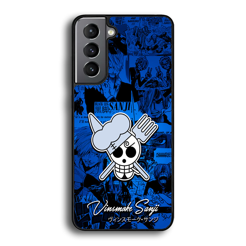 One Piece Sanji Logo Comic Samsung Galaxy S21 Plus Case-Phone Case-Tempered Glass Case-Altracase