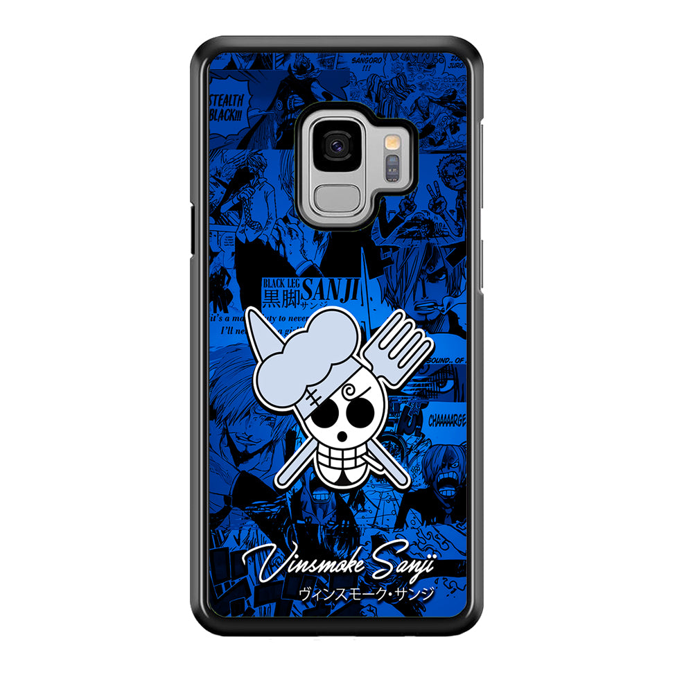 One Piece Sanji Logo Comic Samsung Galaxy S9 Case-Phone Case-Rubber Black (2D Case)-Altracase