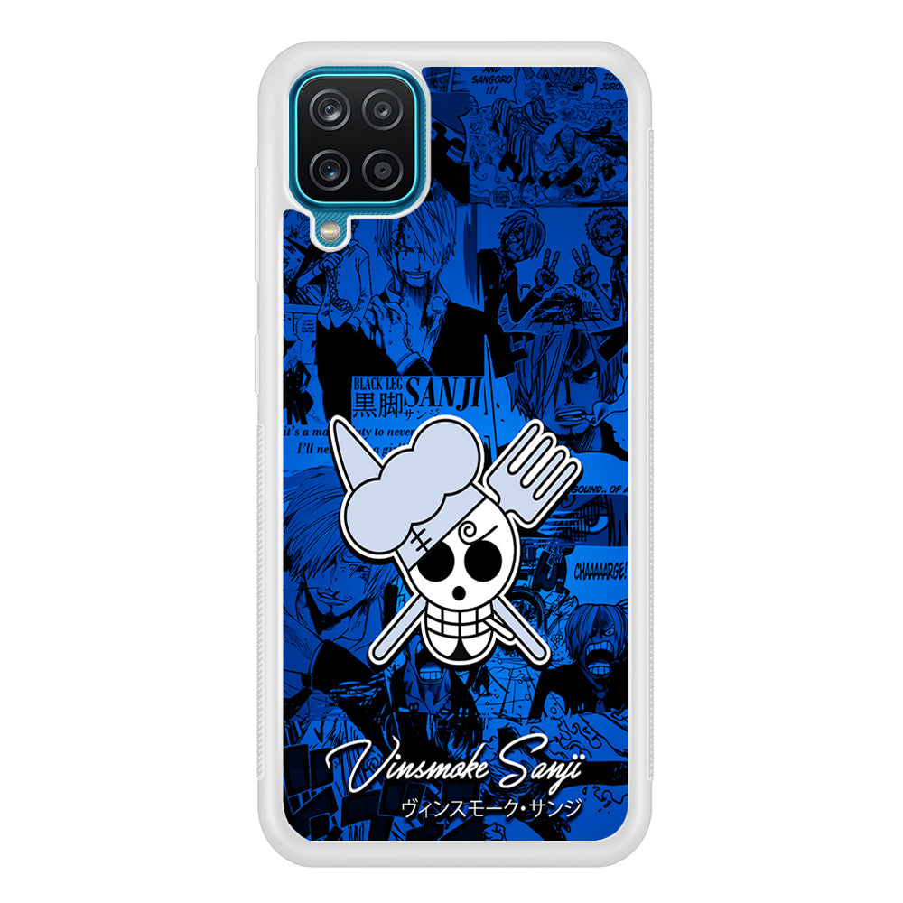 One Piece Sanji Logo Comic Samsung Galaxy A12 Case-Phone Case-Rubber White (2D Case)-Altracase