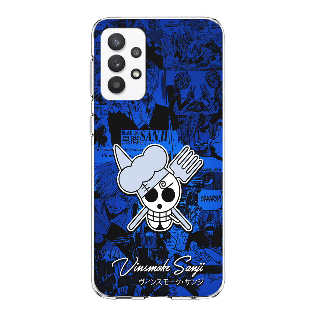 One Piece Sanji Logo Comic Samsung Galaxy A32 Case-Phone Case-Clear Soft Case-Altracase