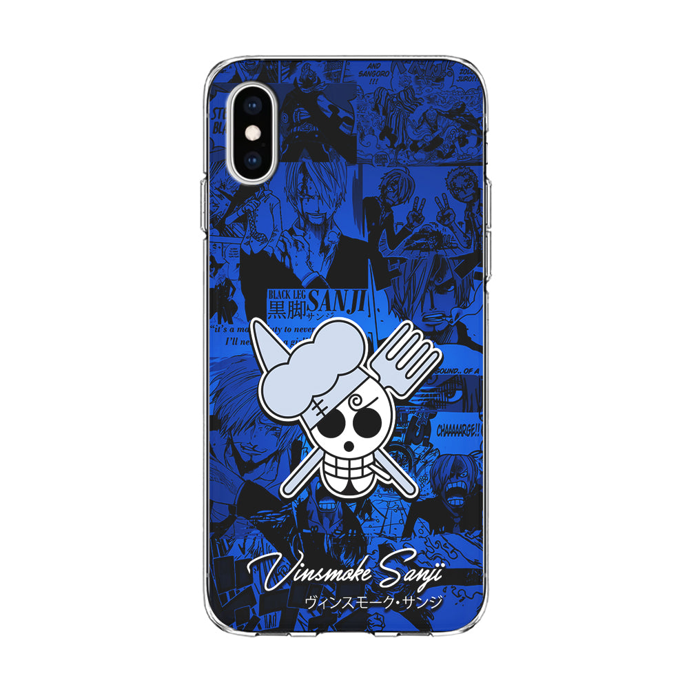 One Piece Sanji Logo Comic iPhone Xs Case-Phone Case-Clear Soft Case-Altracase