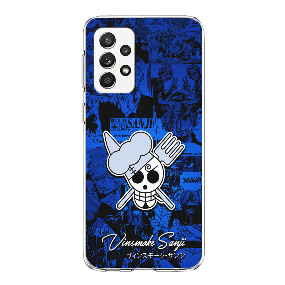 One Piece Sanji Logo Comic Samsung Galaxy A72 Case-Phone Case-Clear Soft Case-Altracase