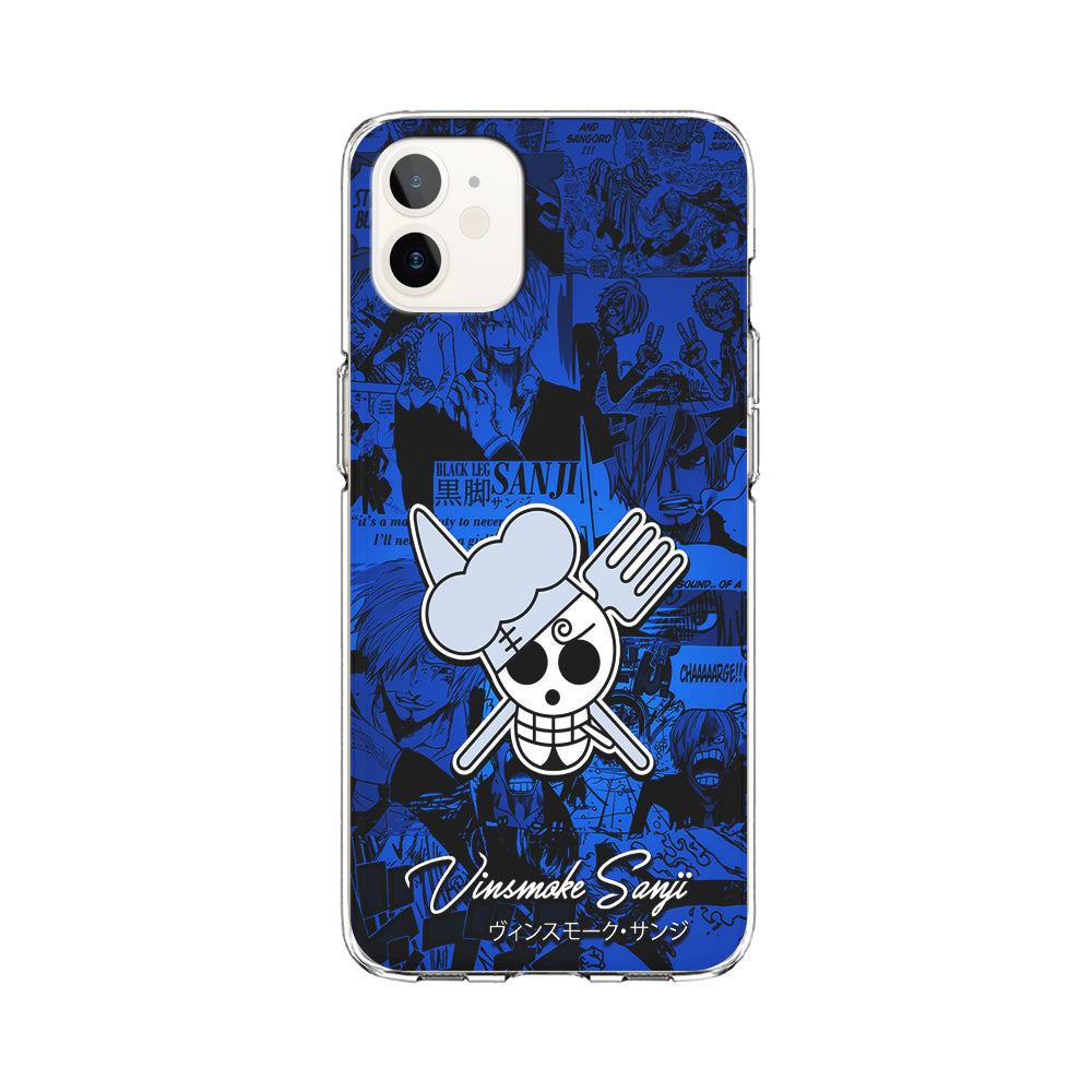 One Piece Sanji Logo Comic iPhone 12 Case-Phone Case-Clear Soft Case-Altracase