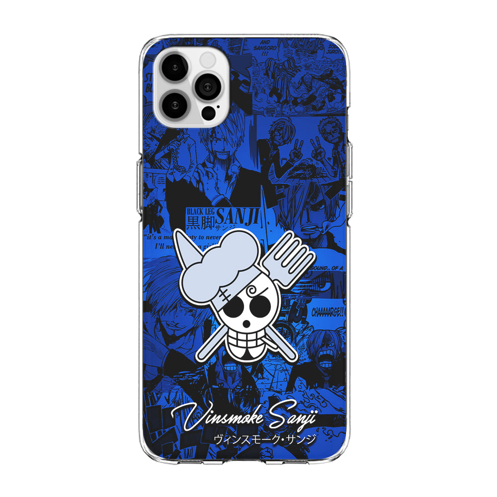 One Piece Sanji Logo Comic iPhone 13 Pro Max Case-Phone Case-Clear Soft Case-Altracase