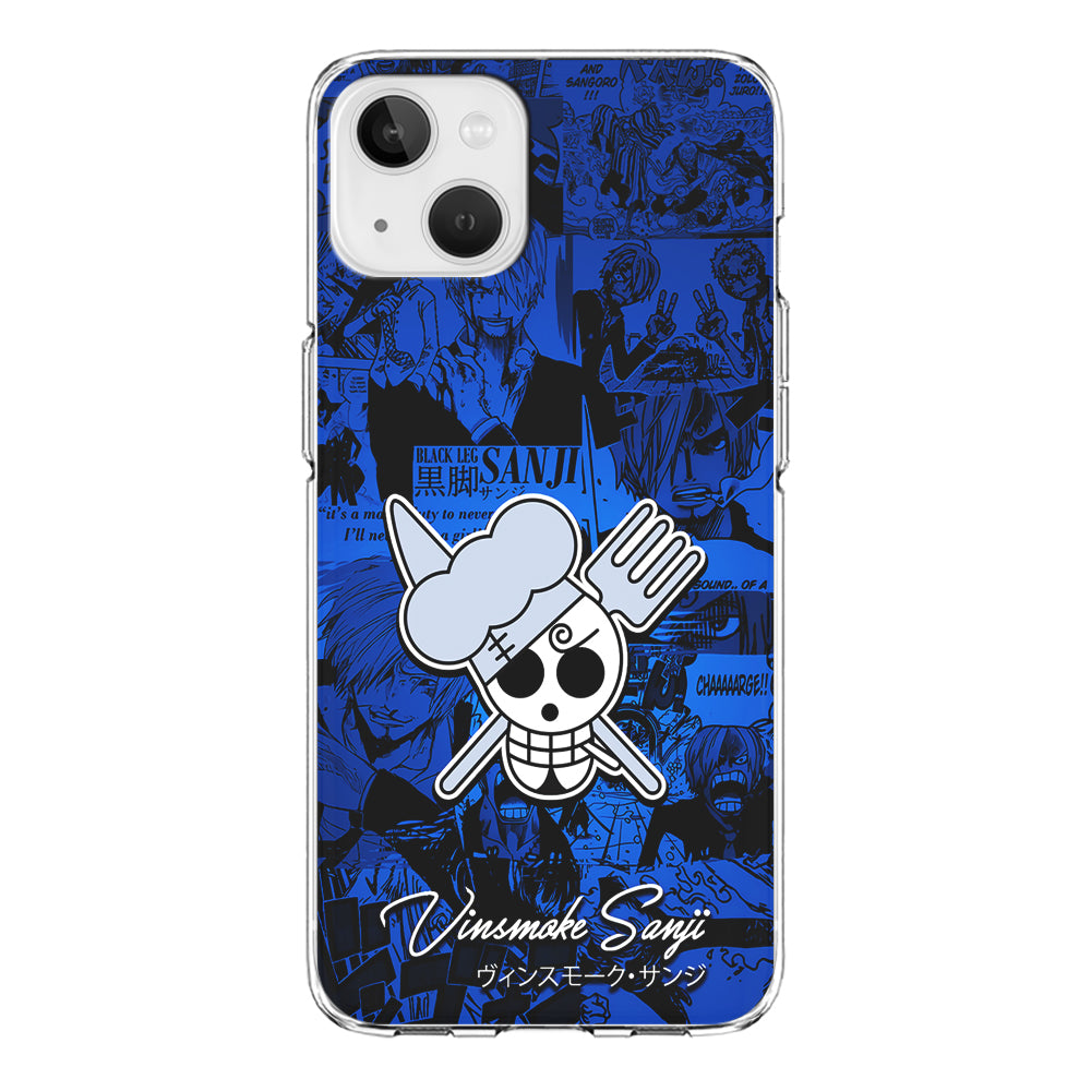 One Piece Sanji Logo Comic iPhone 15 Plus Case-Phone Case-Clear Soft Case-Altracase