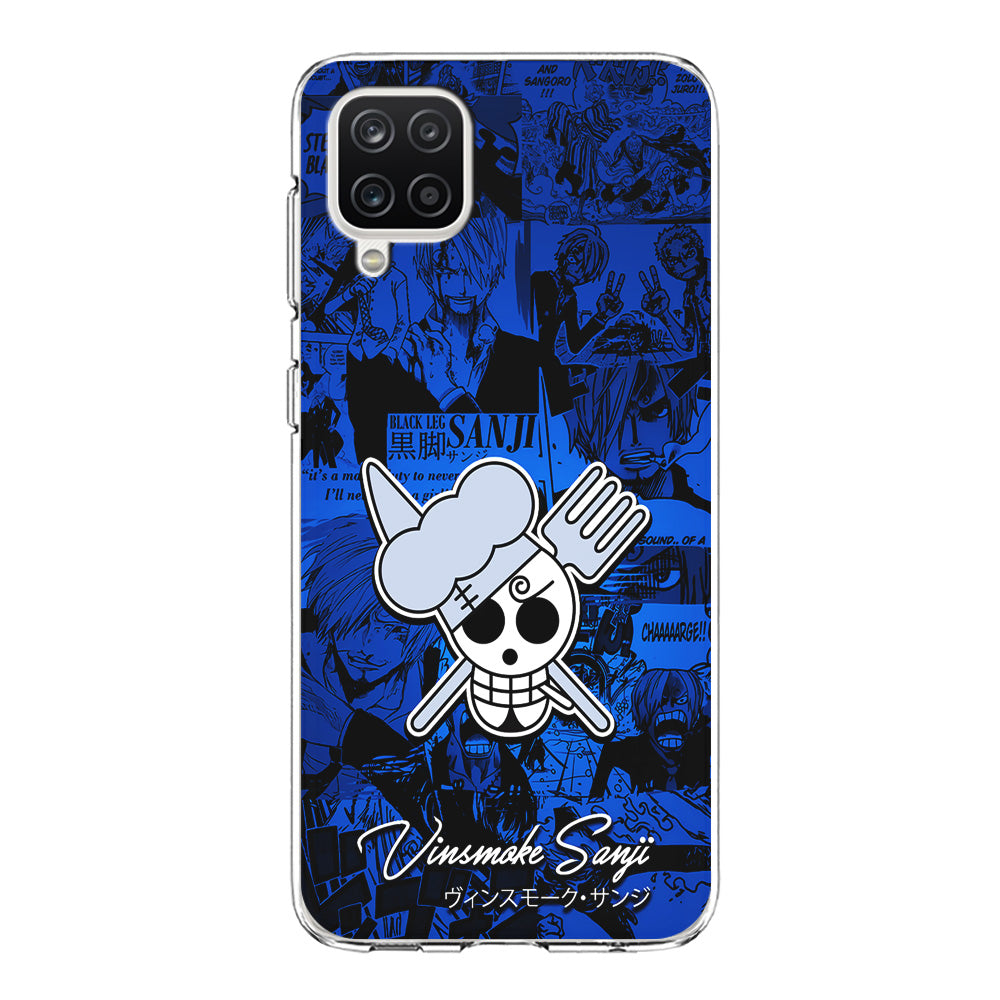 One Piece Sanji Logo Comic Samsung Galaxy A12 Case-Phone Case-Clear Soft Case-Altracase