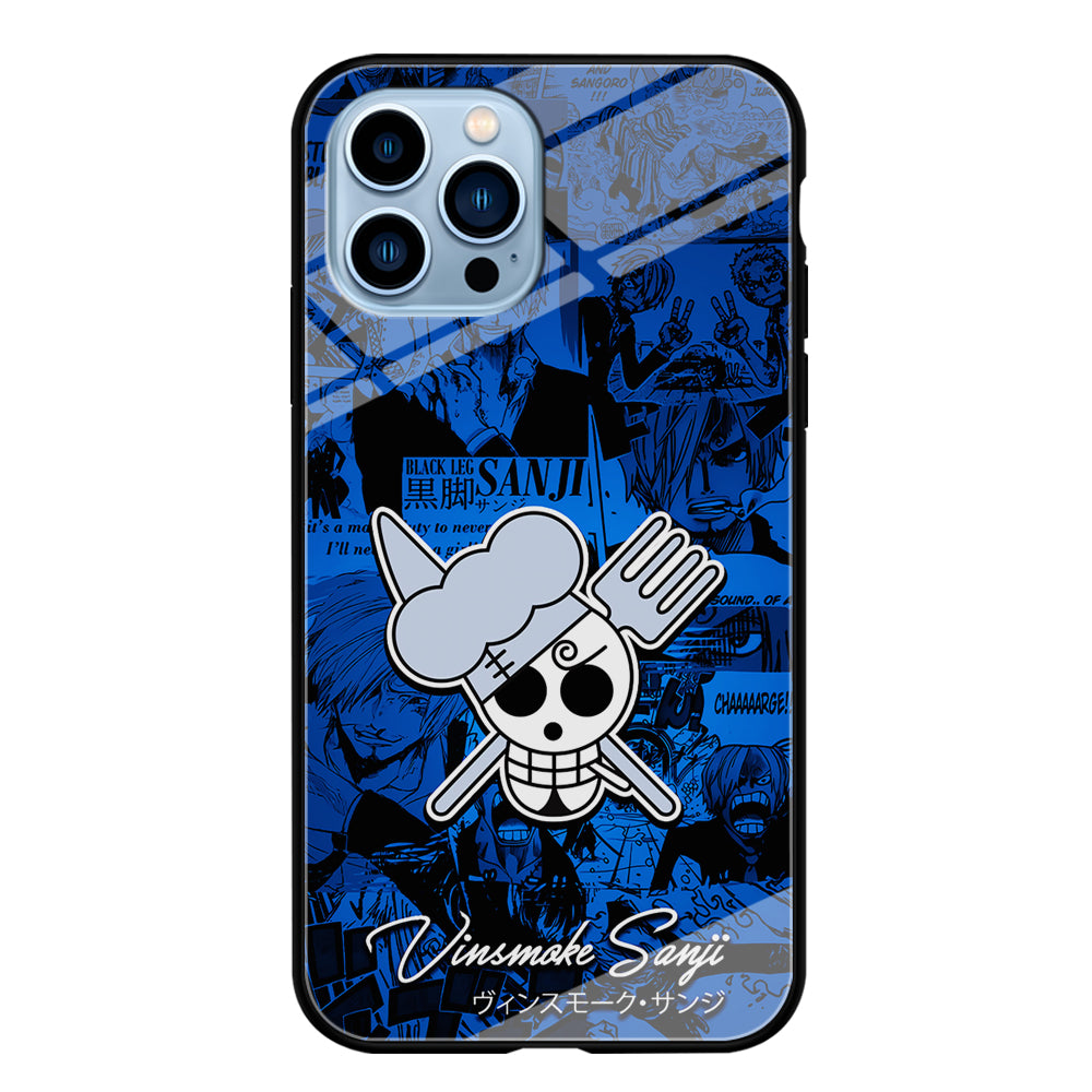 One Piece Sanji Logo Comic iPhone 13 Pro Max Case-Phone Case-Tempered Glass Case-Altracase
