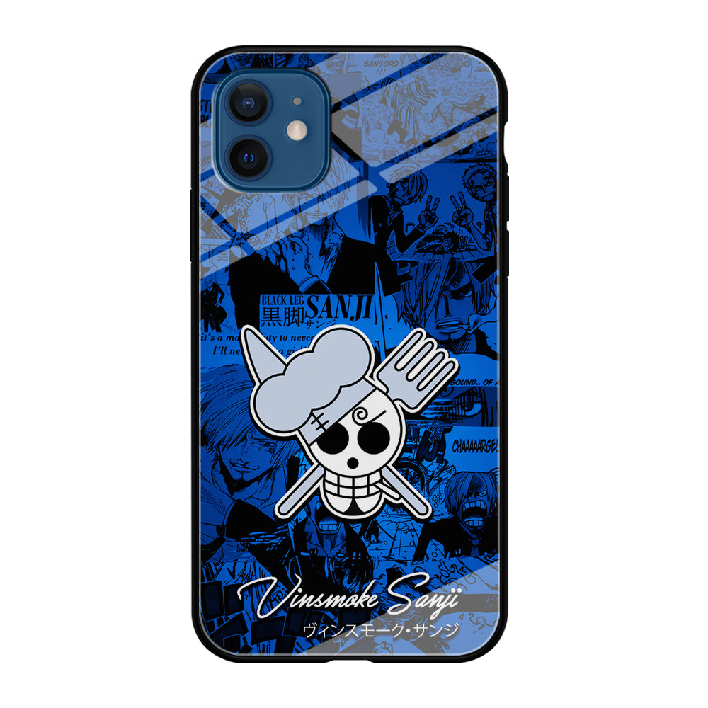One Piece Sanji Logo Comic iPhone 12 Case-Phone Case-Tempered Glass Case-Altracase