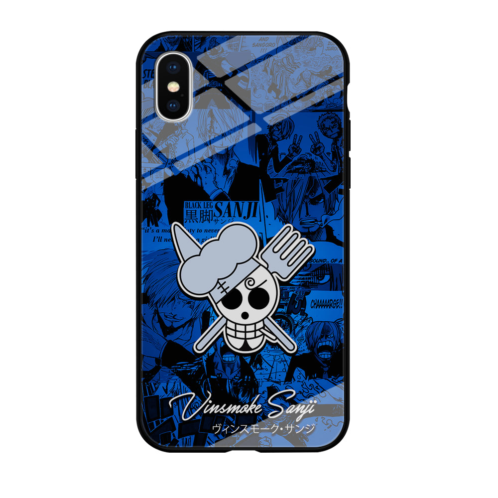 One Piece Sanji Logo Comic iPhone Xs Case-Phone Case-Tempered Glass Case-Altracase
