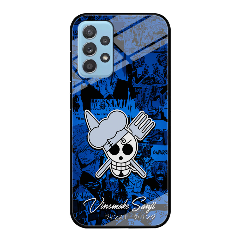 One Piece Sanji Logo Comic Samsung Galaxy A72 Case-Phone Case-Tempered Glass Case-Altracase
