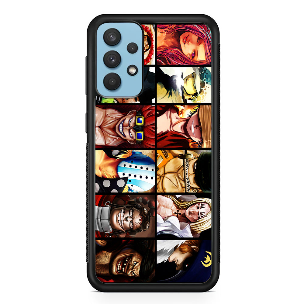 One Piece Supernova Samsung Galaxy A32 Case-Phone Case-Rubber Black (2D Case)-Altracase