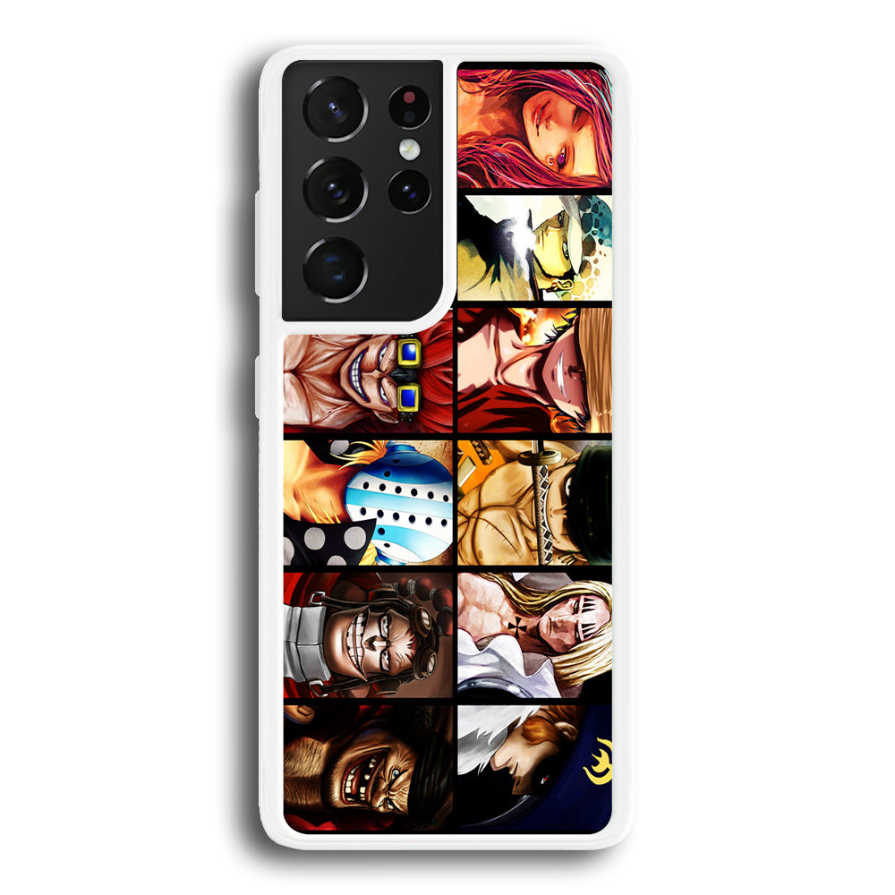One Piece Supernova Samsung Galaxy S21 Ultra Case-Phone Case-Rubber White (2D Case)-Altracase