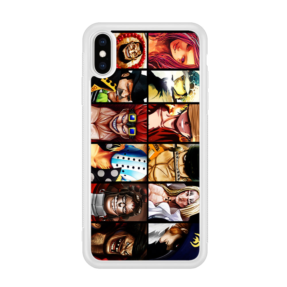 One Piece Supernova iPhone Xs Case-Phone Case-Rubber White (2D Case)-Altracase
